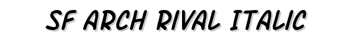 SF Arch Rival Italic font